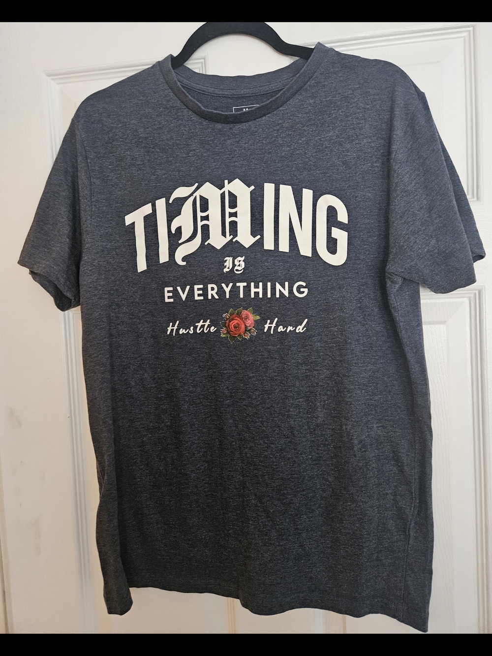 Timing Is Everything Graphic Tee. Size M.